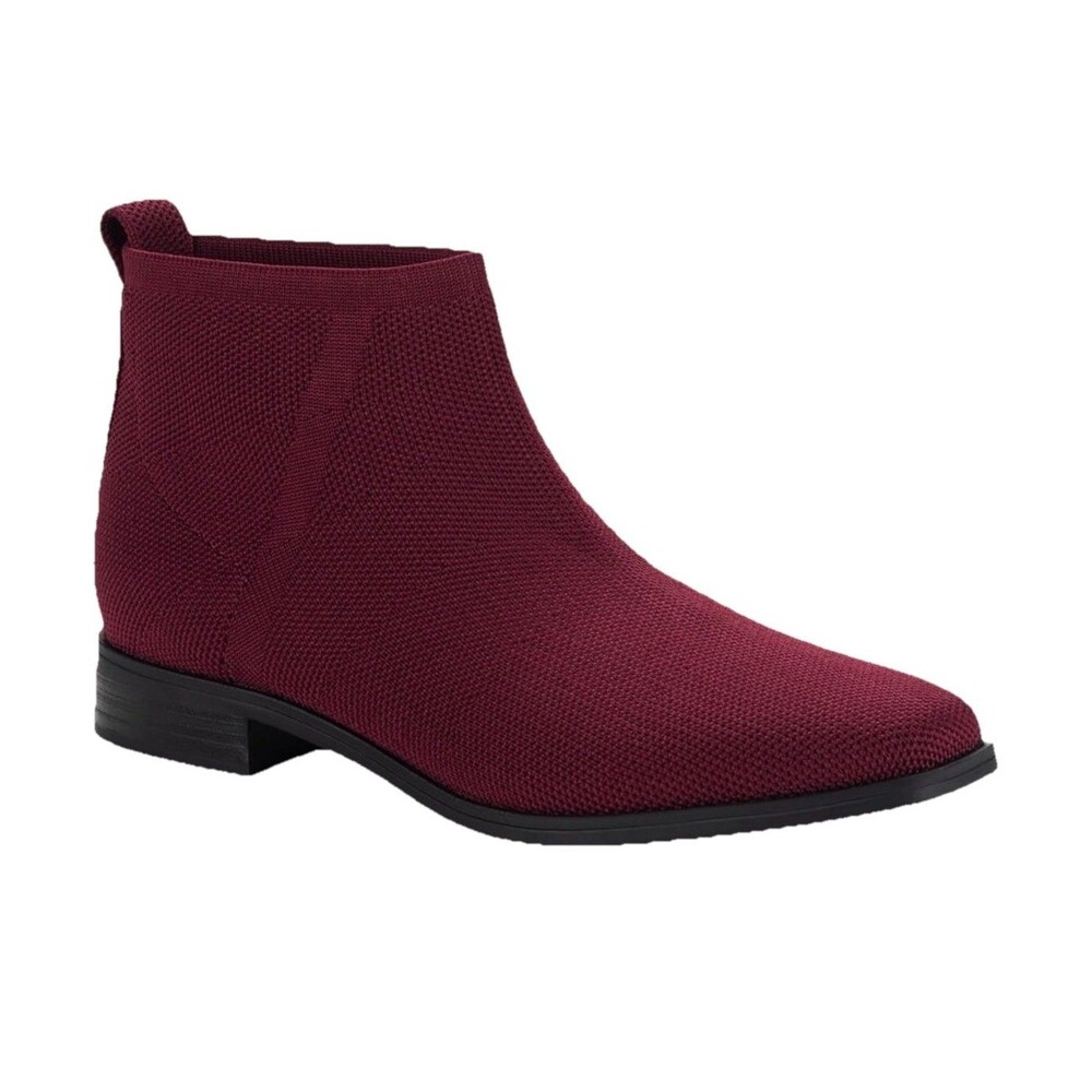 Style & Co Womens Barriee Knit Ankle Booties Red Size 6M NIB